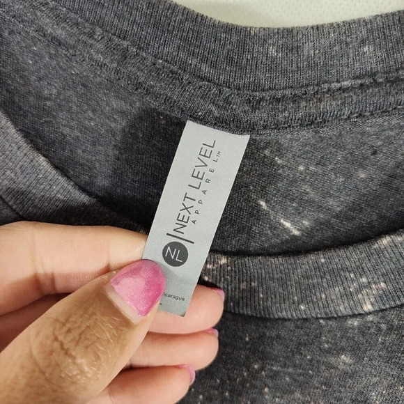 Next Level Southwestern Grey Graphic T-Shirt Bleach Spatter Size L Short Sleeve - Picture 4 of 5